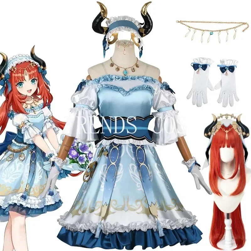 

Nilou Cosplay Costume Lolita Girls Daily Nilou Maid Nilou Dailywear Dress for Comic Con Nilu Lolita Dress