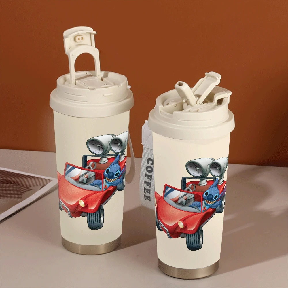 

Stitch Portable Student Water Cup Large Capacity Boys Cartoon Insulated Cups Lilo&stitch Kawaii Cartoon Sports Outdoor