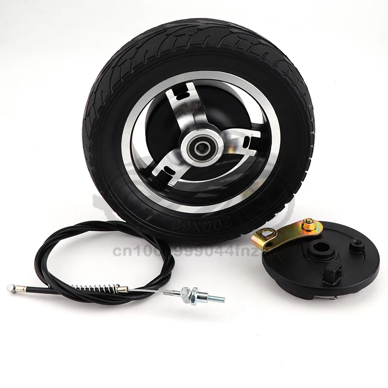 

200x60 solid tire With Drum Brake Electric Scooter With Expansion Brake Aluminum Wheel Brake For 8 Inch Wheel Electr Parts