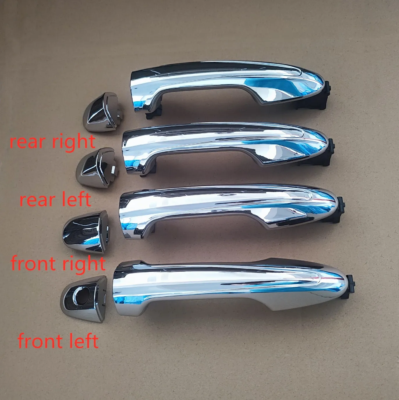 1set 4PCS Exterior Door Handle for Toyota Hilux Revo 2015-2022 Rav4 2013-2016 High Quality Chrome and black 69210-0K200
