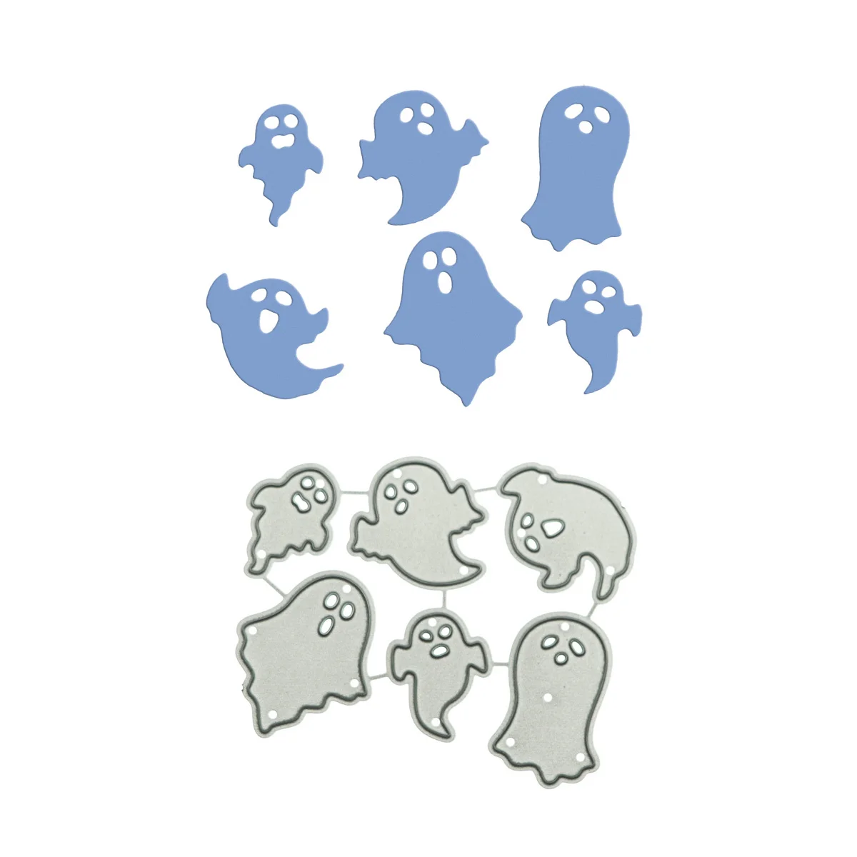 Multi Ghost Pattern Metal Die Cutter For Scrapbooking Diy Halloween Invit Card Clipart Art Craft Paper Decorating Cutting Die