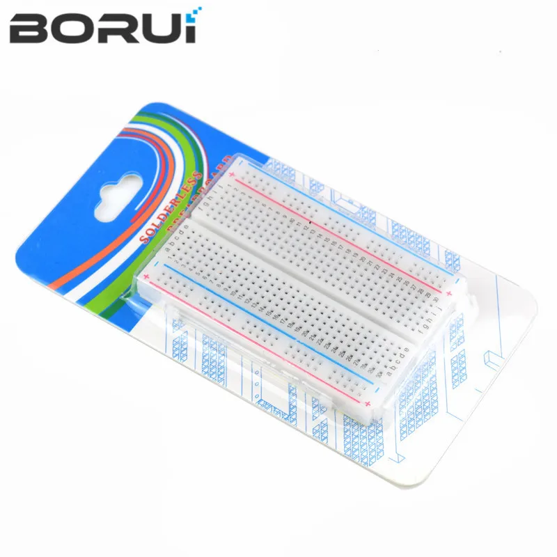 8.5x5.5cm 400 Tie Points Solderless PCB Breadboard Mini Universal Test Protoboard DIY Bread Board for Bus Test Circuit Board