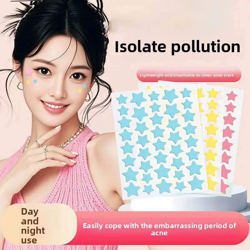 New cartoon star acne sticker, repair and anti-inflammatory acne marks, remove bean sticker, invisible acne purification and pus