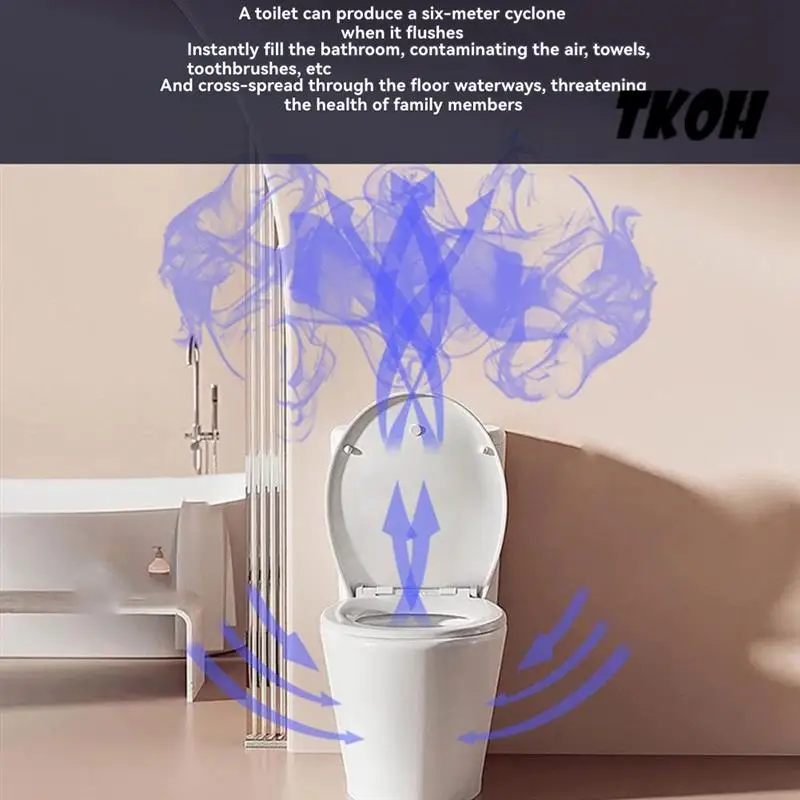 

TKOH-Motion Sensor Toilet Lid Clean Lights For Toilet Seat, UV Motion-Activated Bowl LED Night Light