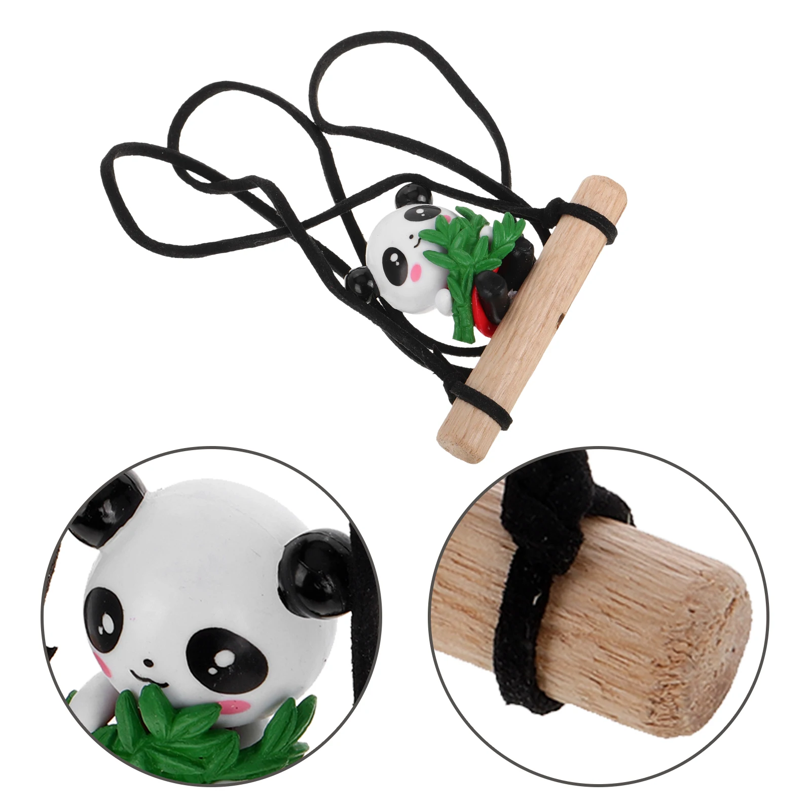 

Cute Hanging Ornament Rearview Swinging Panda Auto Interior Universal Fit Vehicle Decoration Mirror Hanging Accessories Fun