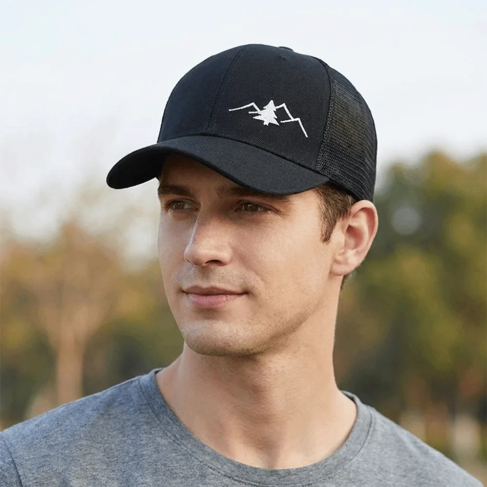 

Fashion Breathable Quick-Drying Baseball Cap Adjustable Wide Brim Mesh Duckbill Cap Cotton Sun Protection Trucker Hat Summer