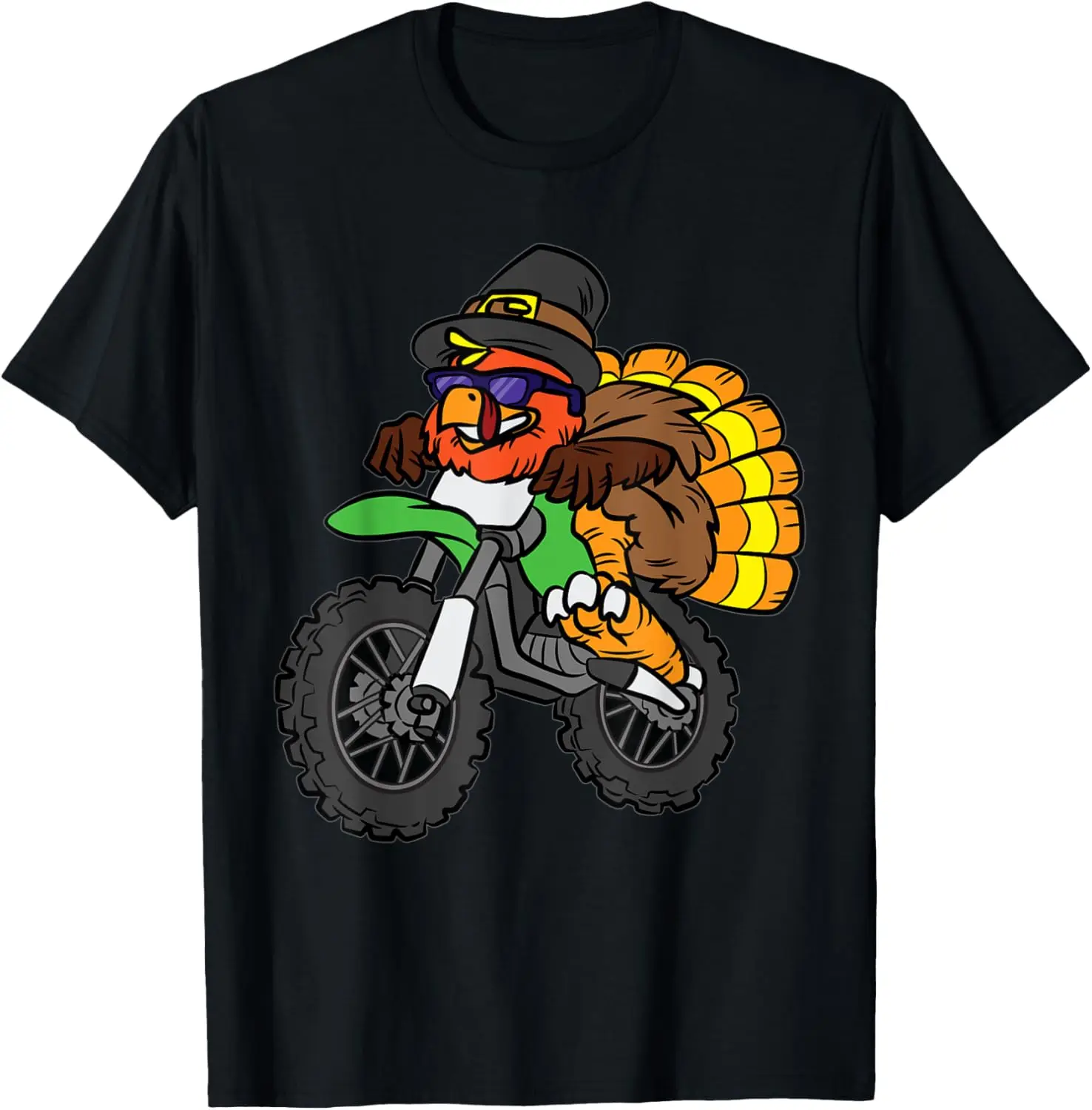 Türkei reitet Dirt Bike Thanksgiving Day Cooles Motorrad-T-Shirt