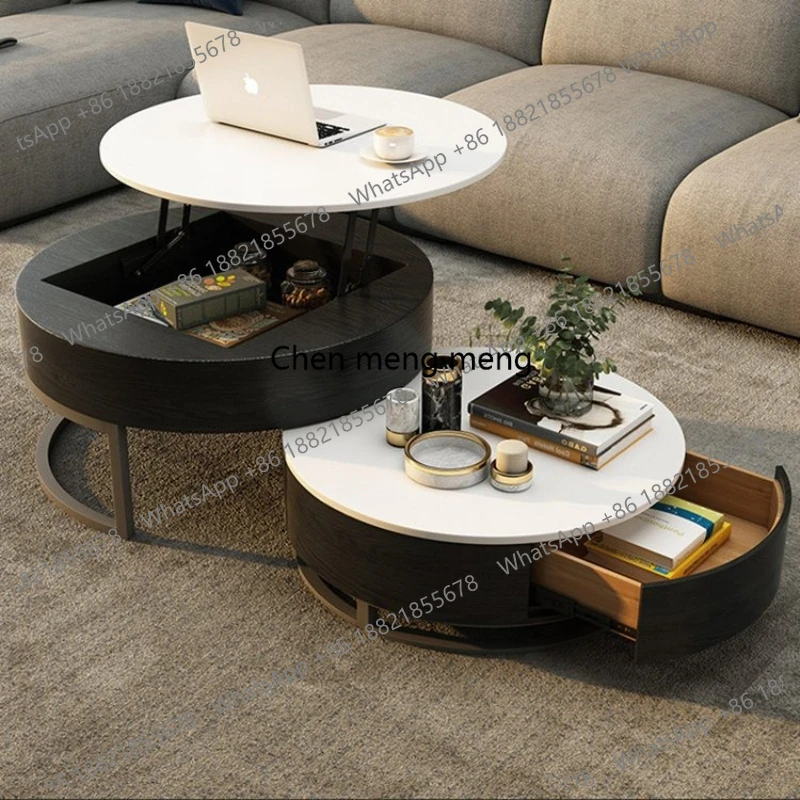 

Reading Metal Coffee Table Telescopic Function Accent Tea Coffee Table Combination Soft Living Room Furniture Salongbord