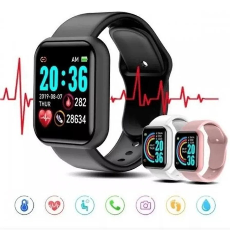 

Smart Band Multifunctional Men's Women's Fitness Sports Heart Rate Tracker Monitoring Information Push Weather Sync Smart Watch