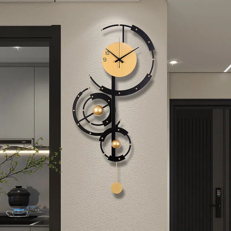 Upgrade Black Premium Wall Clock Unique Elegant Nordic Design Modern Digital Clock Living Room Orologio Da Parete Home Decor