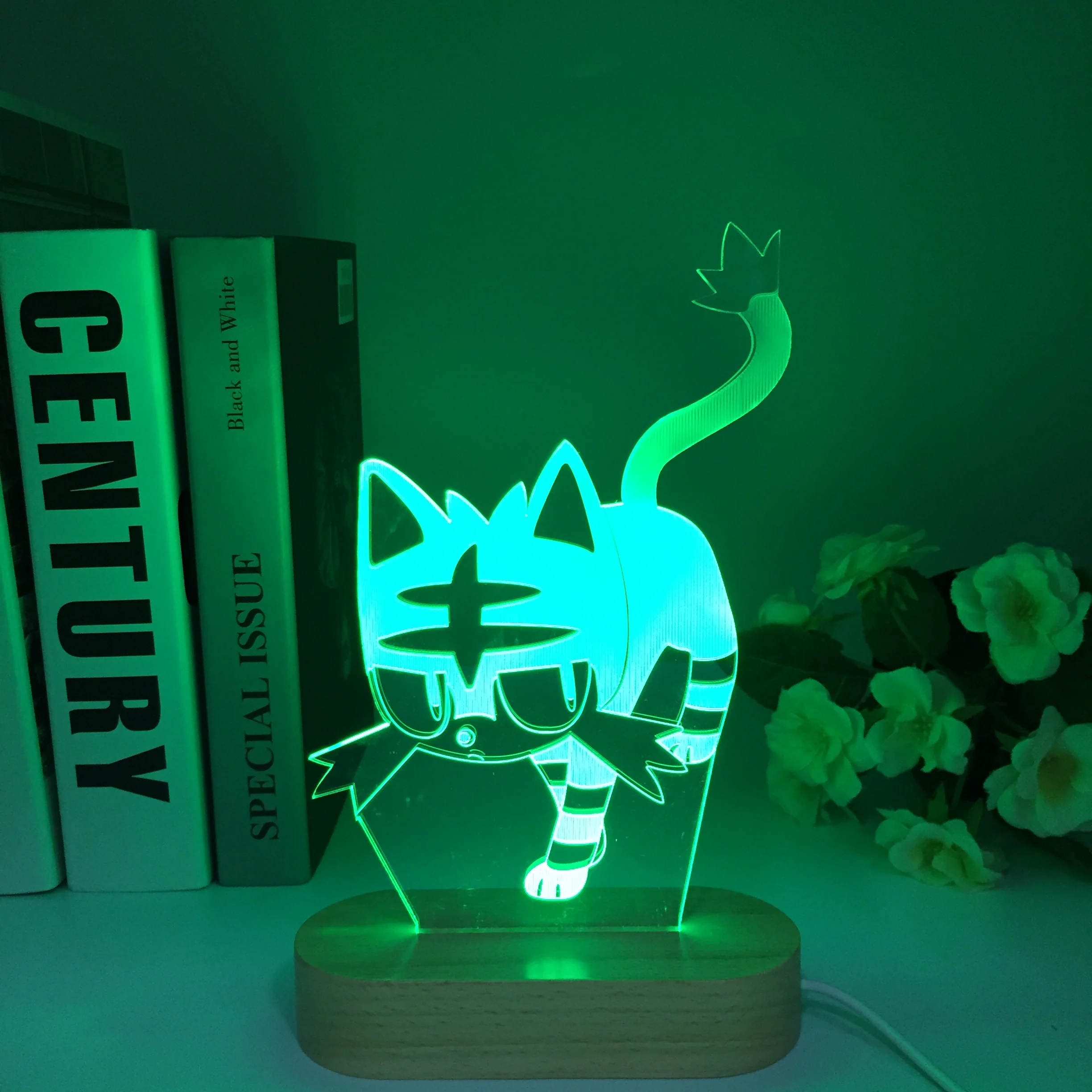 

Wooden Newest 3D Acrylic Led Night Light Walking Cat Figure Nightlight for Kid Lights Gift for Home Decor Table Lamps Dropship