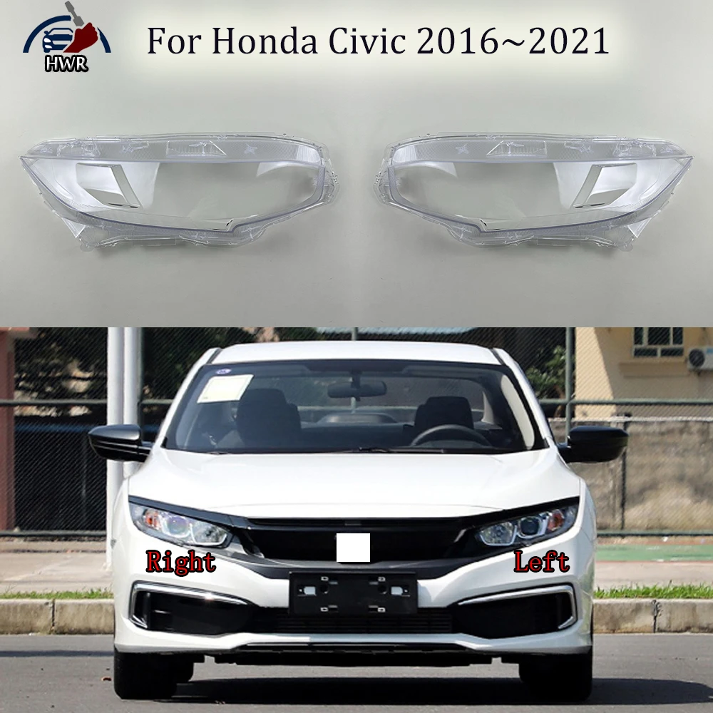 

For Honda Civic 2016~2021 Halogen Headlight Shell Headlamp Transparent Lampshade Cover Lens Plexiglass Auto Replacement Parts
