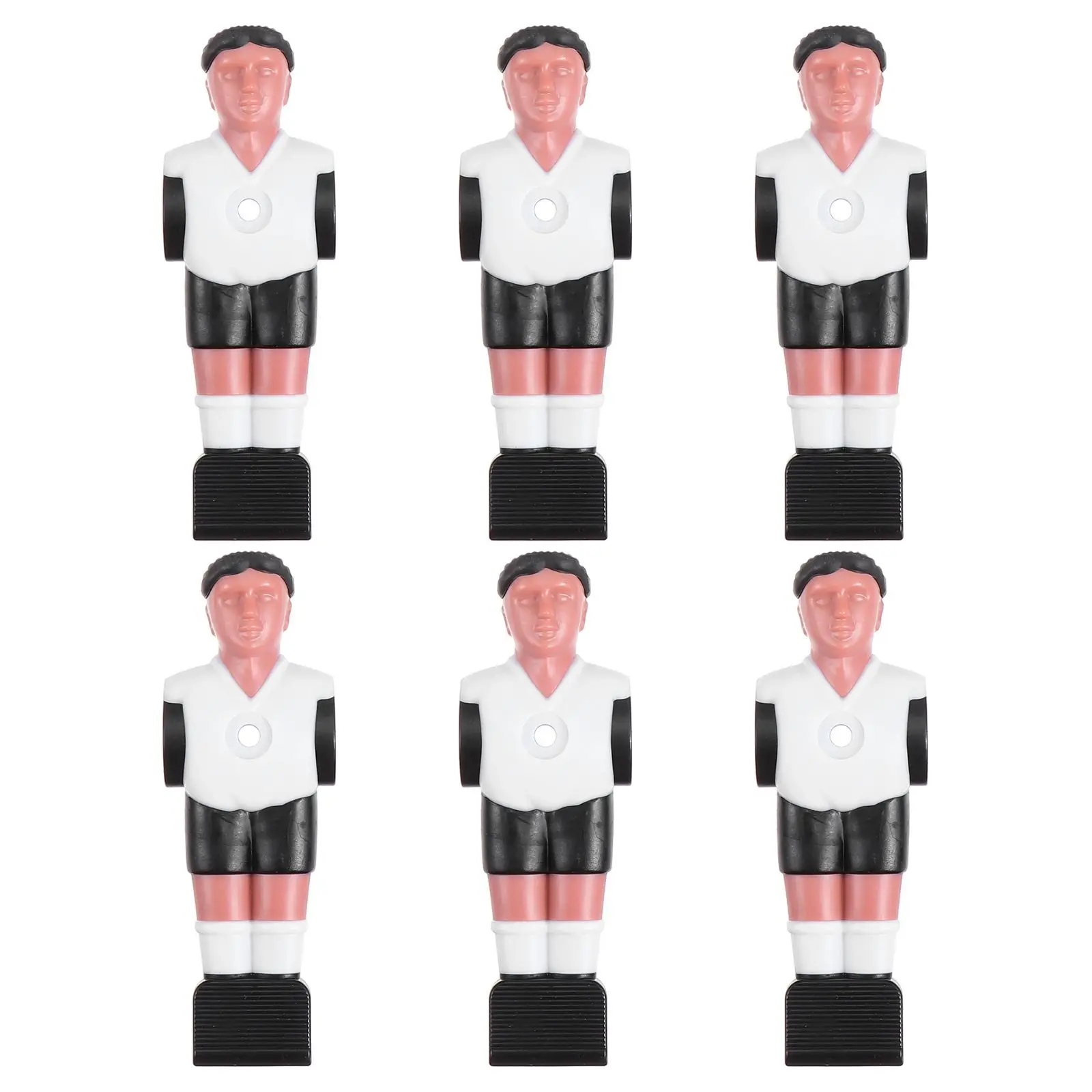

6 Pcs Replacement Soccer Men Table Foosball Players Color Durable Fits Rods Desk Soccer Game Accessories