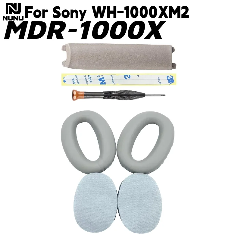 Wymienne nauszniki z pianki memory proteinowej z klamrą/poduszką na pałąk do słuchawek Sony WH-1000XM2/MDR-1000X, części zamienne do naprawy słuchawek — zdjęcie produktu 4