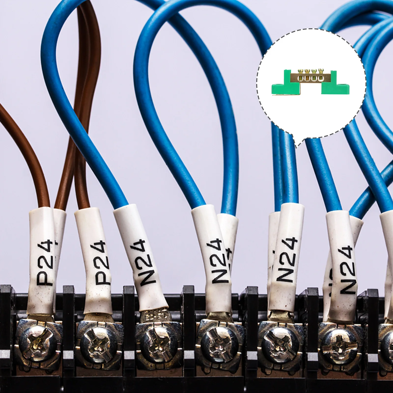 

5Pcs Professional Terminal Block Set Heat Resistant Engineering Plastic Shell Good Flexibility Copper Terminal Strip Kit