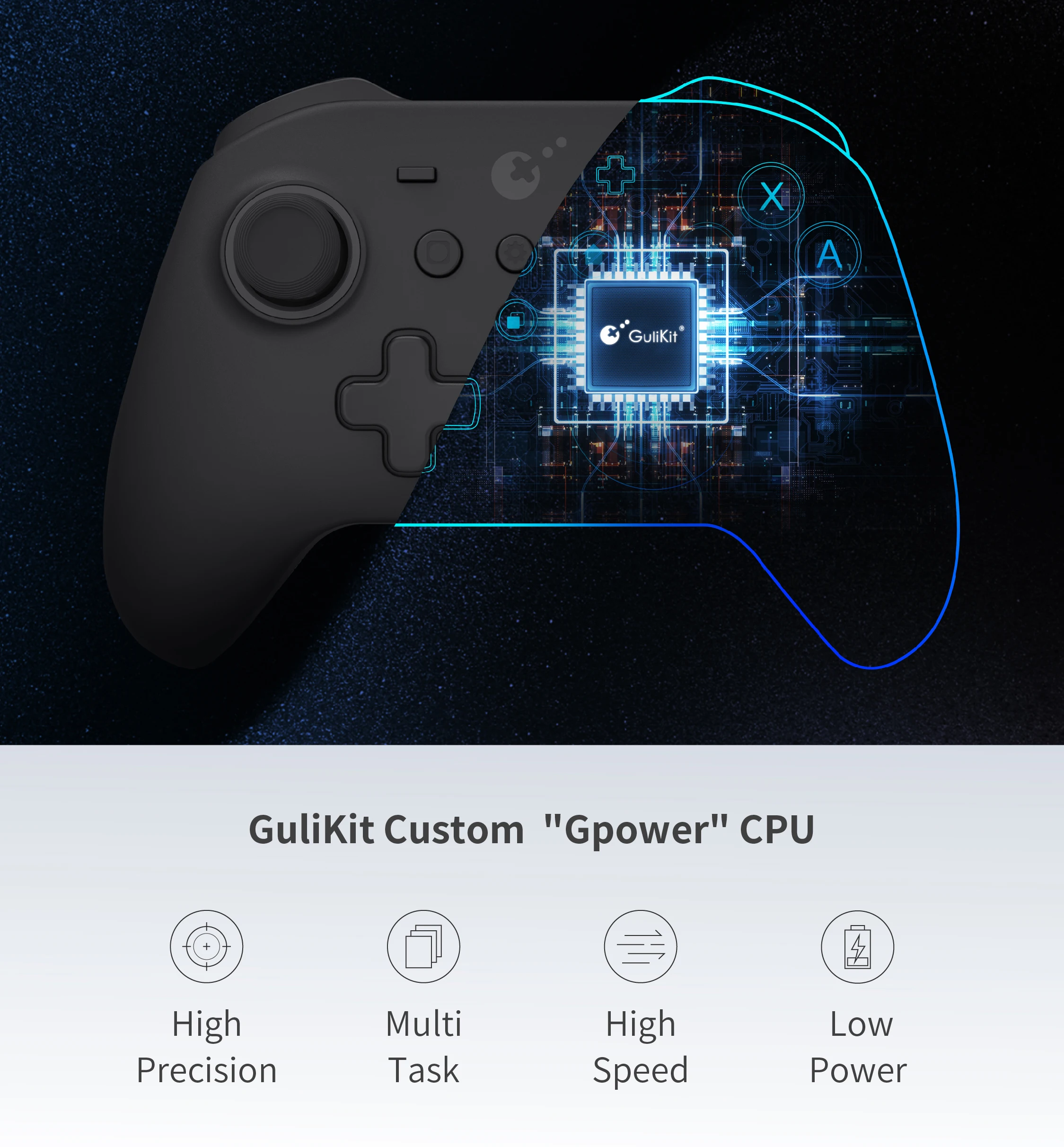 Gulikit Kk3 Max Controller Kingkong 3 Max Ns39 Bluetooth Gamepad Hall Effect Joysticks Voor Switch Windows Android Macos Ios Pc
