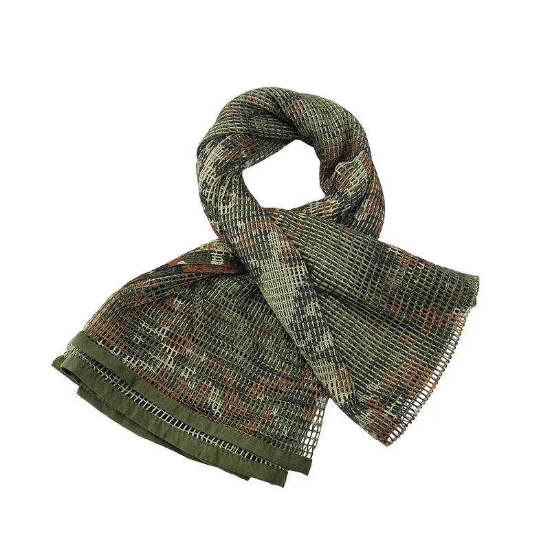 Taktisches Tarnnetz-Schal, Atmungsaktiver Scharfschützenschleier für Jagd, Airsoft, Outdoor-Militärausrüstung