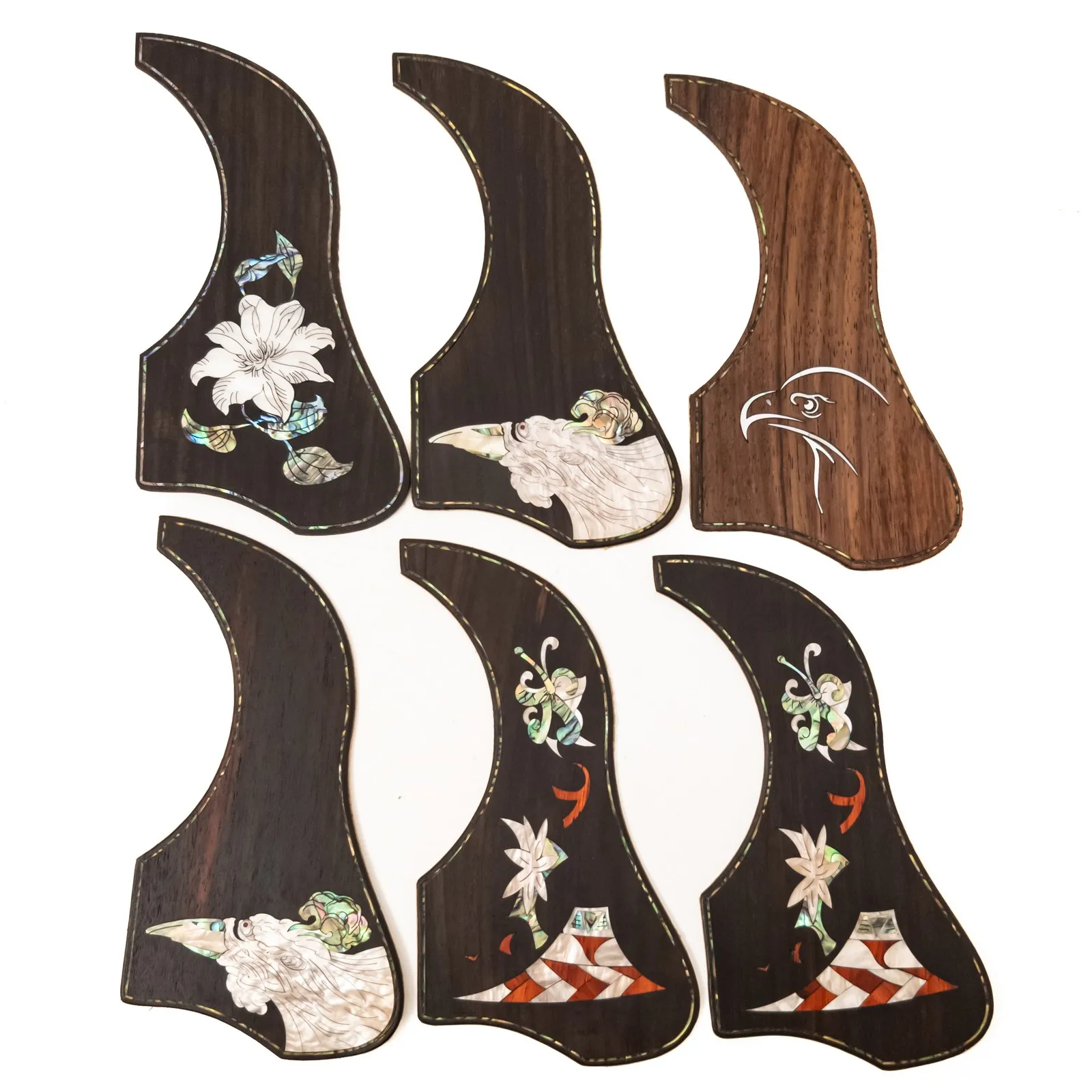 

Накладка для акустической гитары, инкрустация из палисандра, морское ушко, для большинства 36-40-дюймовых гитарных защитных пластин