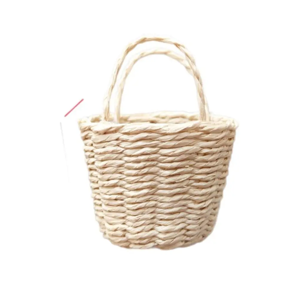 Mini Miniature Dollhouse Basket Handmade DIY Paper Vine Basket Fashion Hand Woven Basket For BJD Dolls/for Ob11 Dolls