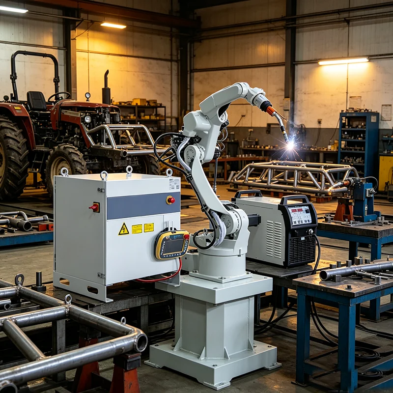 Hollow Wrist MIG Welding Robotic Arm Servo Controlled Automatic Welding Robot For Steel Frame