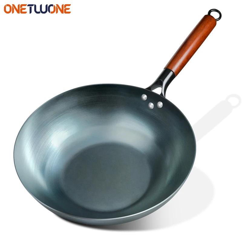 Flat Bottom Wok Pan 13.5