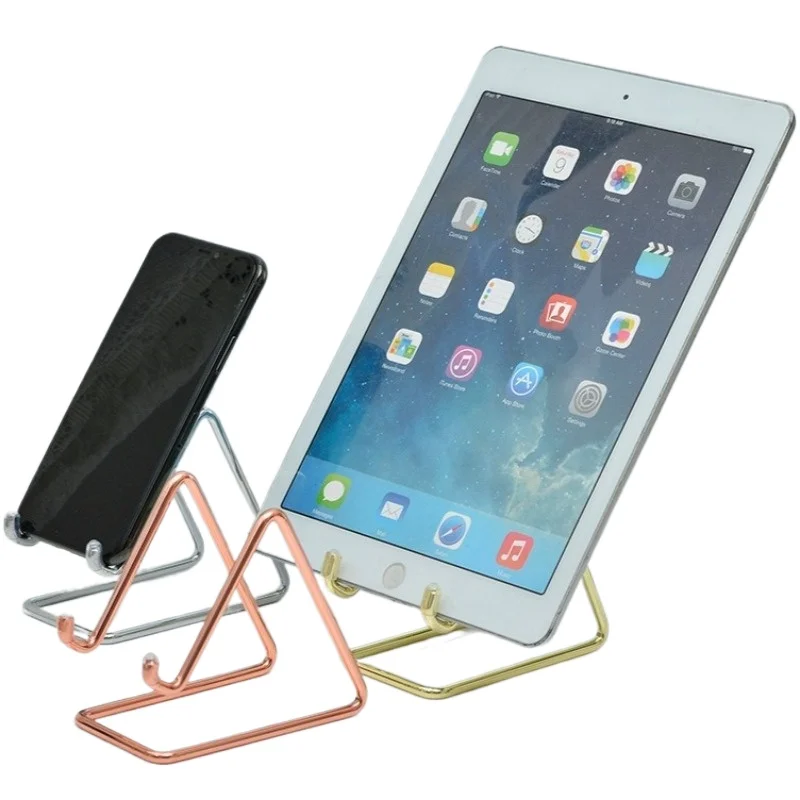 

Metal Tabletop Cellphone Holder Lazy Bedroom Office Mobile Phone Stand Holder Multi-function Cellphone Support Holders