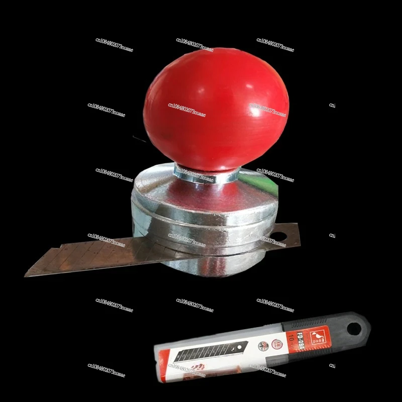 Manual-operated Woodworking Trimmer with Red Ball Head PVC Blister Film Scraper and Bright Chrome Oilwood Veneer