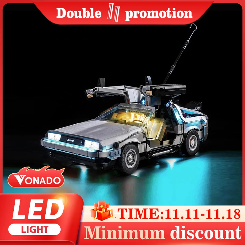 LED Light Set For Creator 10300 Back to the Future Time Machine Racing Car Building Blocks Toy Only Lighting Kit Not Model