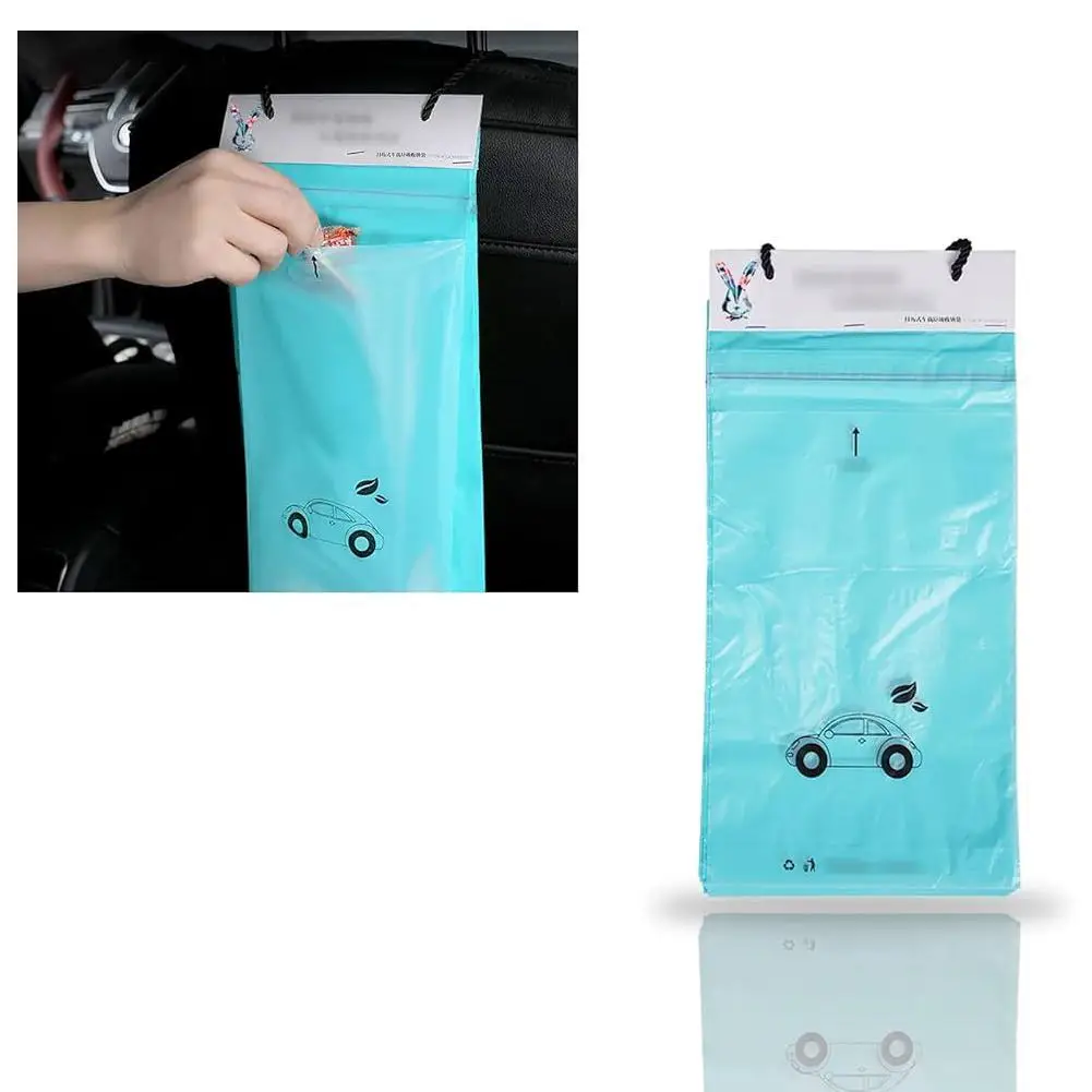 

Автомобильный мешок для мусора, одноразовый самоклеящийся мусорный бак для автокресла, подвесной мешок для мусора, офисный кухонный мешок для хранения мусора T2S7