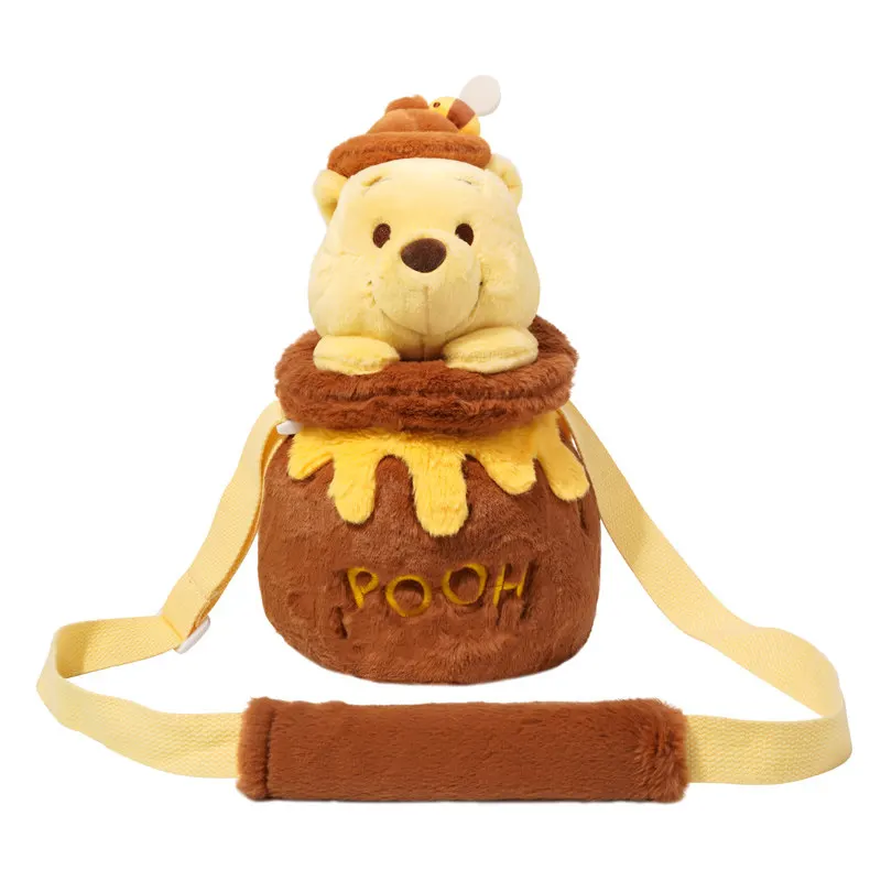 Potdemiel Disney Winnie the Pooh Honey Pot Plush Crossbody Bag Cute Stuffed Animal Shoulder Purse Gift for Girls