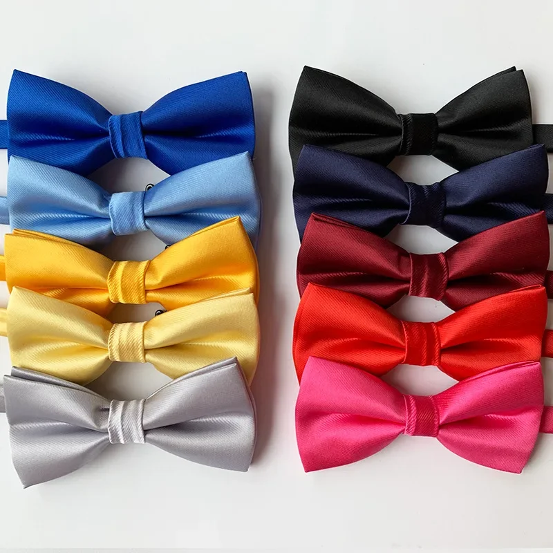 Laços masculinos borboleta sólida bowtie acessórios de casamento presente gravata borboleta laços de festa novo varejo atacado bowknot