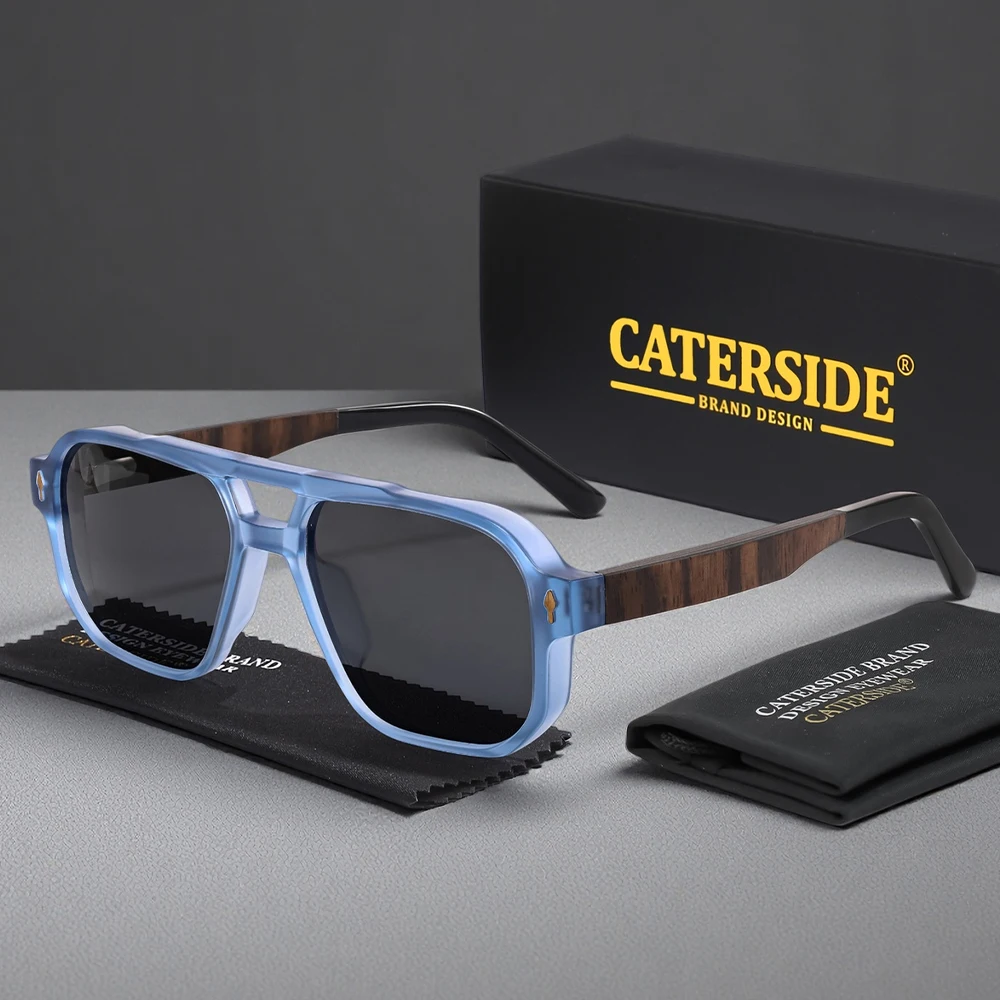 

Солнцезащитные очки CATERSIDE Polarized Pilot: мужские и женские, с высококачественной оправой и дужками из массива дерева, для вождения и рыбалки
