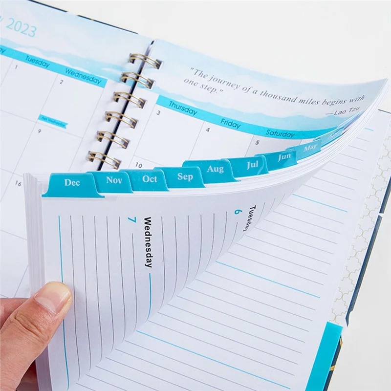 

J1UL1N 2023-2024 Week Planner Coil Notebook Suitable For Planning And Arranging Travel Time Management Tools