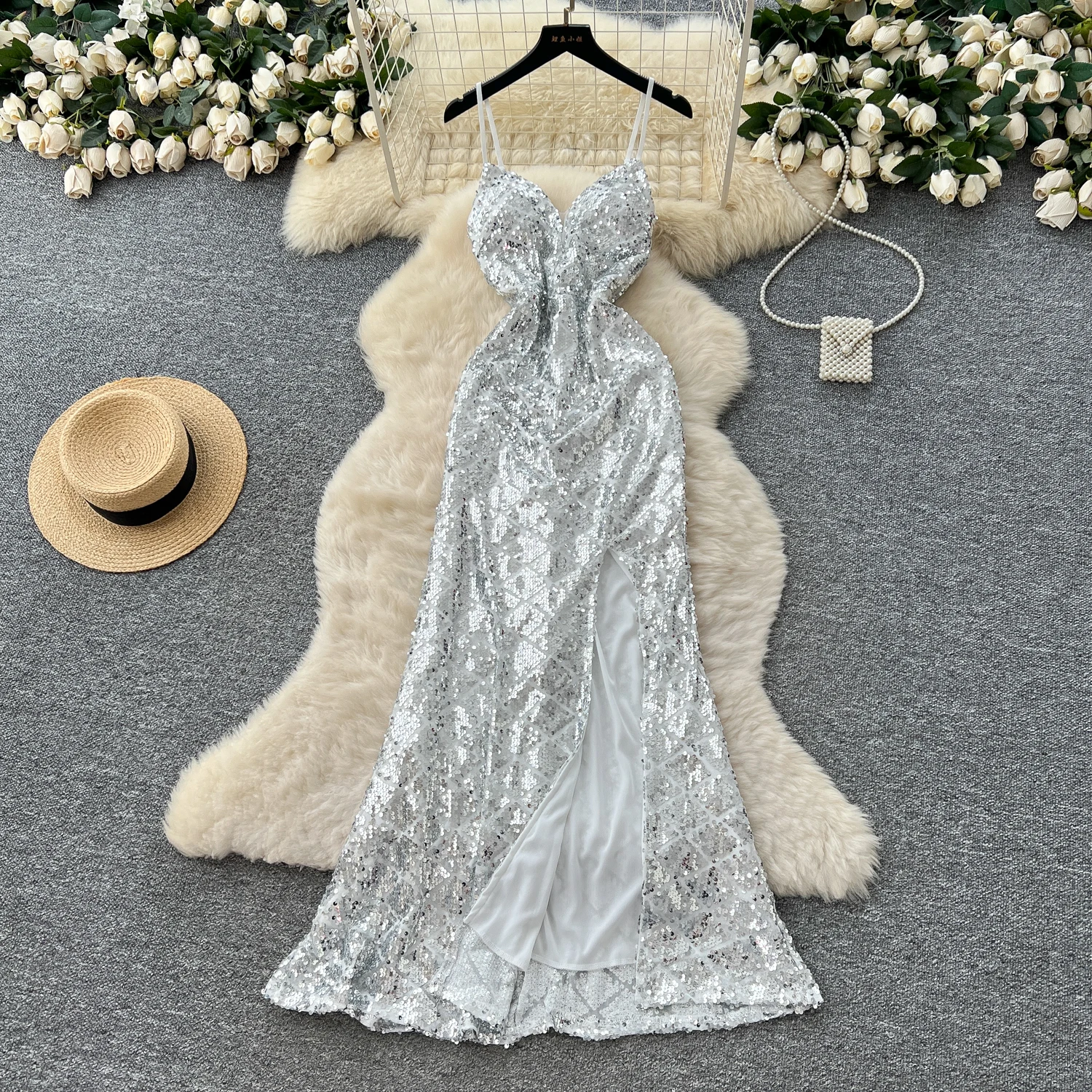 Chic vintage sleeveless pleated Elegant Fairy korean fashion Boho women clothing Long dress ceremony dresses