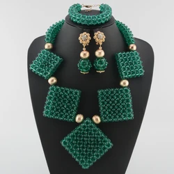 Wedding Beads Bridal Jewelry Set Big Design Jewellery Set African Nigerian Beads Necklace Set