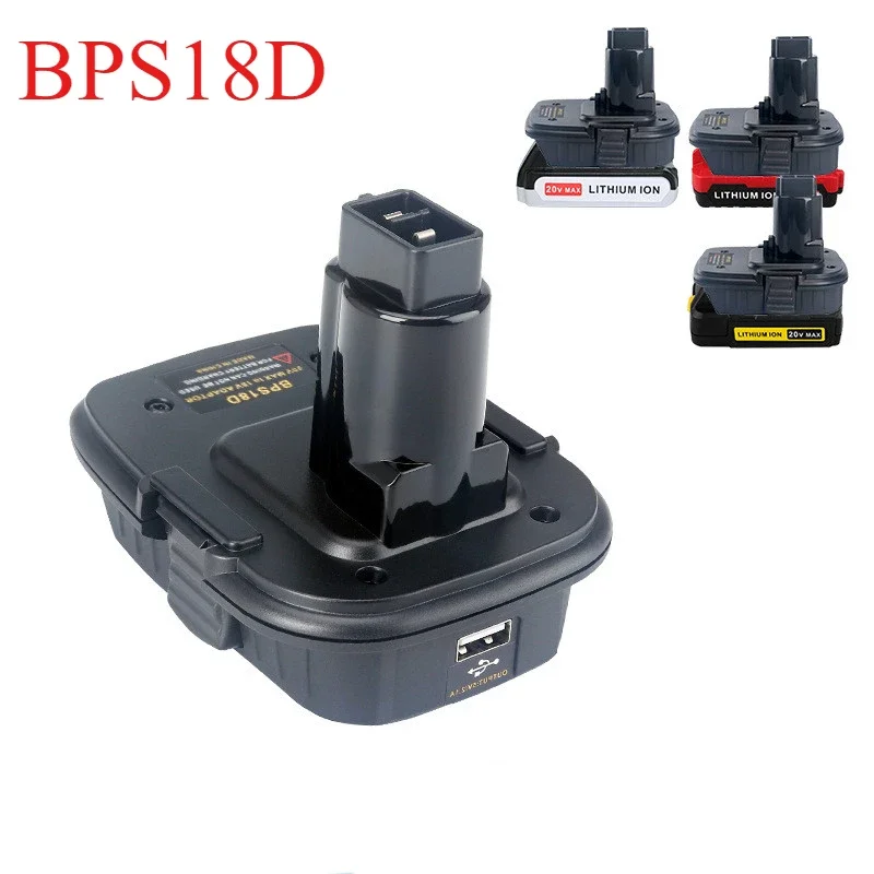 

BPS18D Battery Adapter for Black&Decker/Porter-Cable/Stanley 18V Li-Ion Battery Convert To for Dewalt Nickel 18V Power Tools