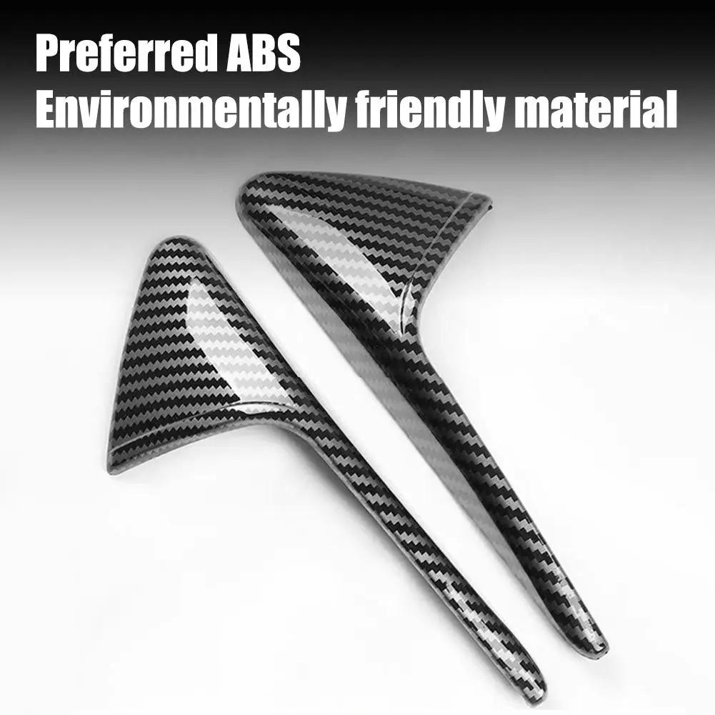 New ABS Carbon Pattern Side Camera Cover For Tesla Model YL/Juniper/3 Highland Anti-Scratch Sticker Protective Accessories