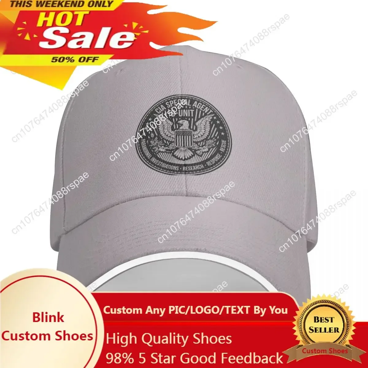 CIA Special Agent G-Unit Paranormal Investigations, Research, Response, Rescue Emblem Cap Baseball Cap Rave Women Hat Men's