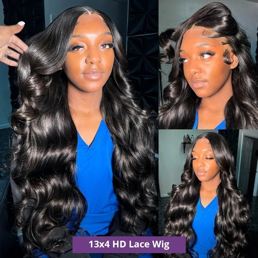 30 40 Inch 13x4 Body Wave Lace Frontal Wig Human Hair Brazilian 360 Pre Plucked Lace Wigs For Women 13x6 Hd Lace Front Hair Wigs