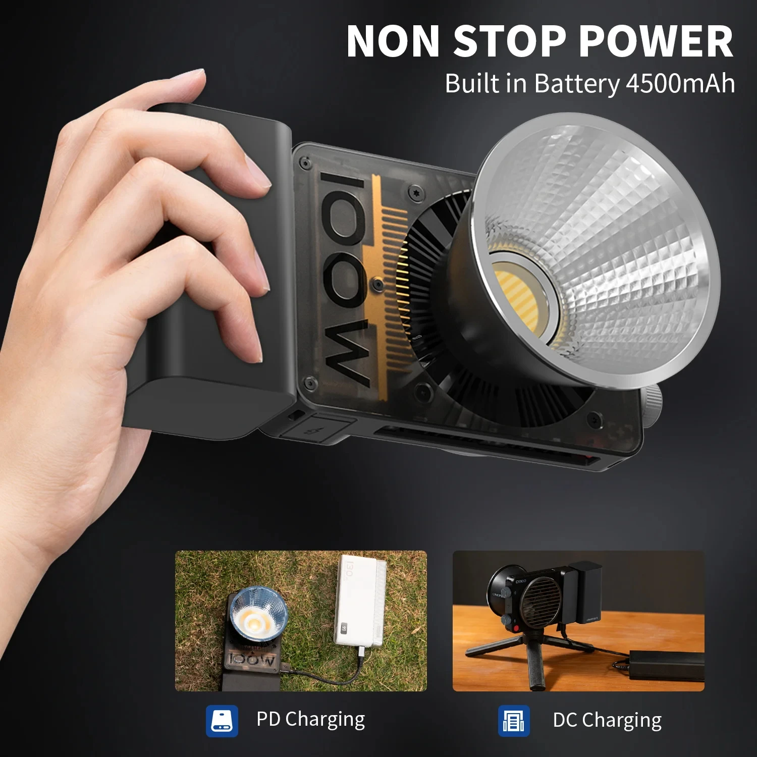 ZHIYUN CINEPEER CX100 100W Pocket Photography LED light  StudioVideo Fill Light 2700K-6500K for Live Streaming lamp Photography