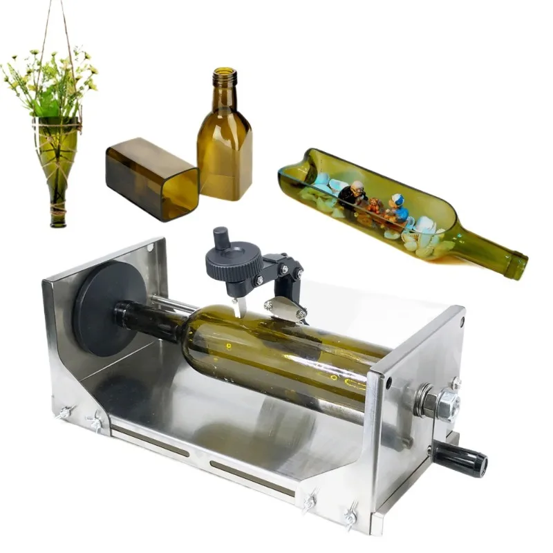 Upgraded Glass Cutting Tool Kit Hand Wheel Design for Wine Bottle Processing