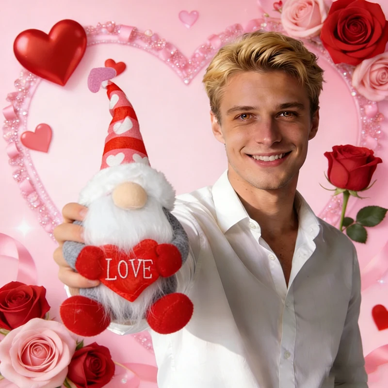 

1/2 шт. Кукла-обнимашка на День святого Валентина, игрушка-обнимашка «Рудольф», кукла-обнимашка «Рудольф» с персиковым сердцем, подарки на свадьбу и день рождения, игрушка