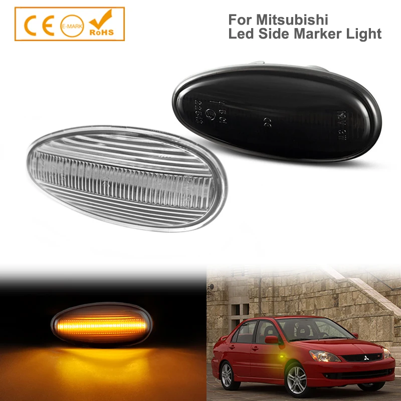 

Dynamic Smoked LED Side Marker Light Turn Signal Light For Mitsubishi Lancer EVO Outlander OEM#MR522027