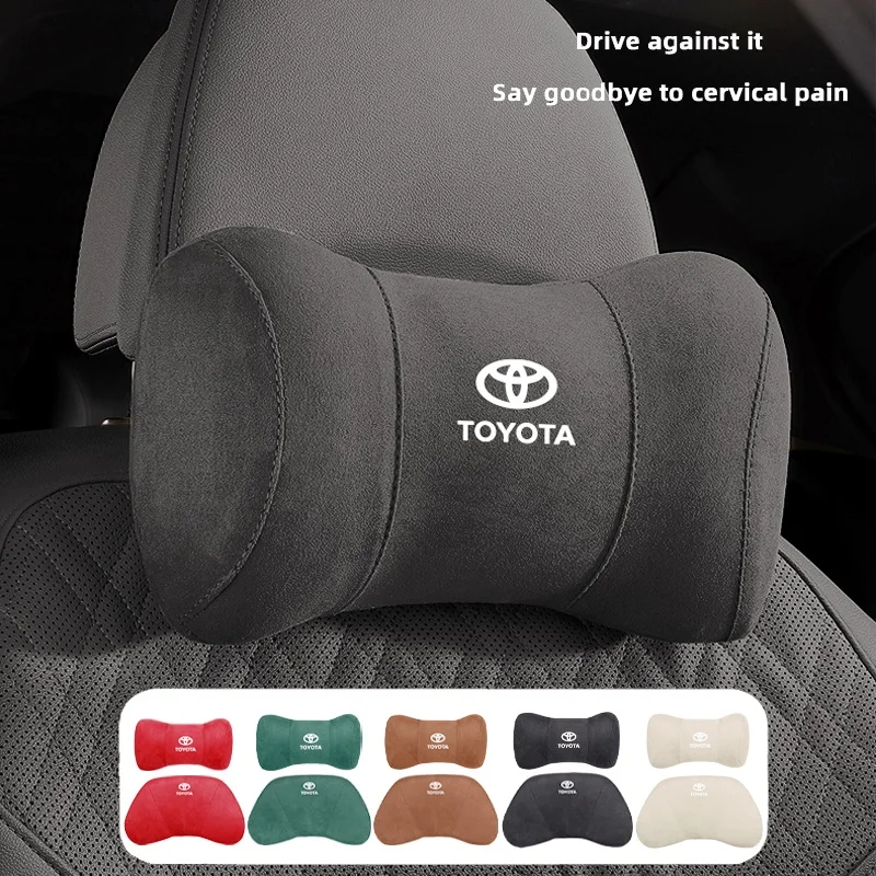 Car Seat Safety Headrest Pad Auto Logo Neck Pillow For Toyota Gazoo Racing TRD Corolla Yaris Chr Auris Rav4 Prius Prado Avensis