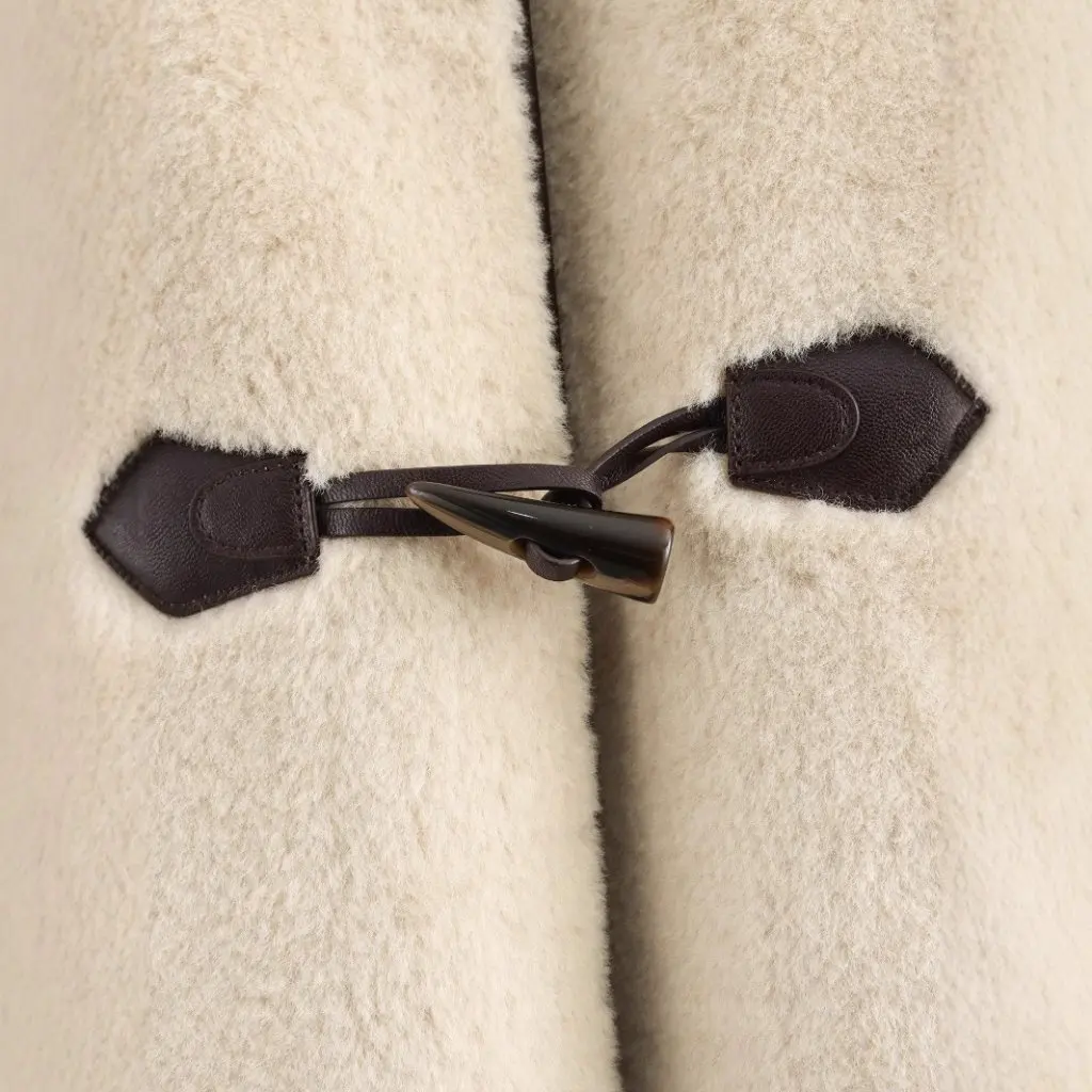 

Women's Winter Faux Fur Effect Jacket All-match Knot Buckle Design European American Style Fashion