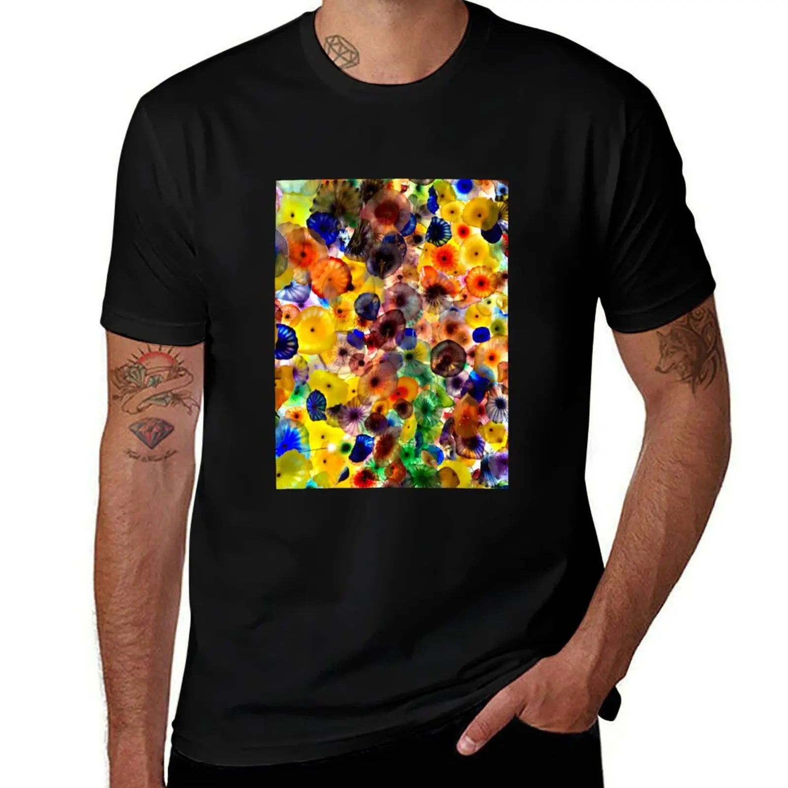 Bellagio glass flowers T-Shirt Big and Tall Casual T-Shirt