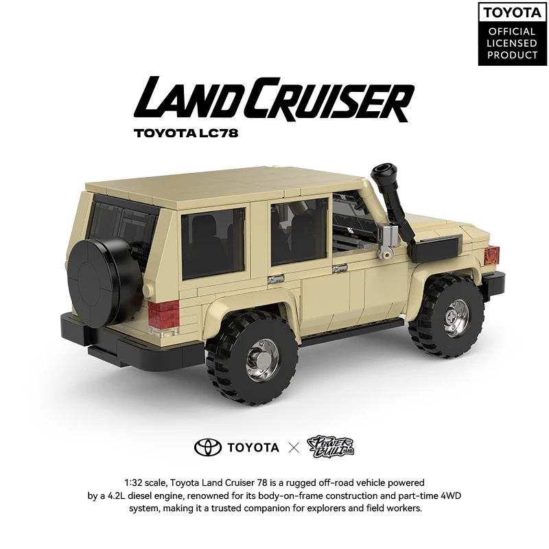 PB City LC78 نموذج مركبة للطرق الوعرة اللبنات لاند كروزر SUV سرعة سباق السيارات الطوب اللعب مع صندوق عرض هدايا الاطفال