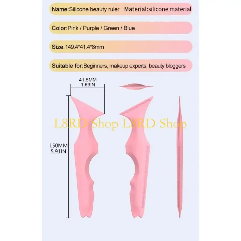 Stencil in silicone L8rd Rossetto Marscara indossando Aiuti Wing Tips Face Cream Mask Eye Makeup Strumento