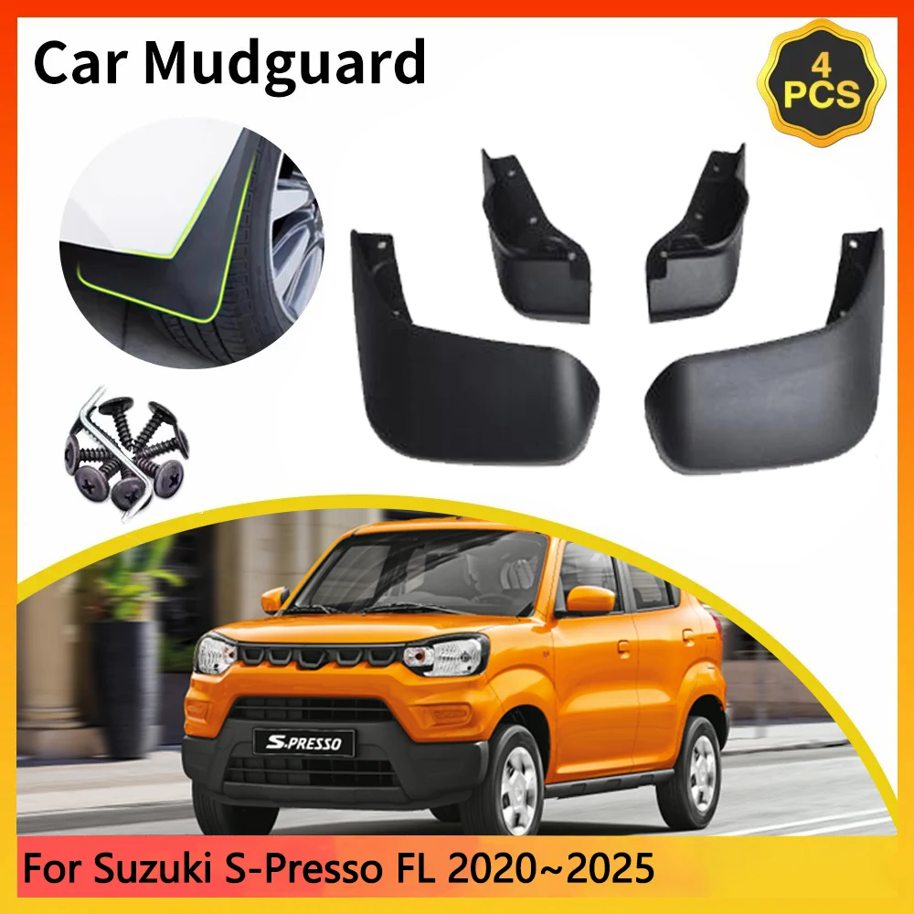 

For Suzuki S-Presso FL 2020~2025 2021 5-door hatchback Car Mudguards Mudflap Mudguard Splash Guards Mud Flaps Fender accessories