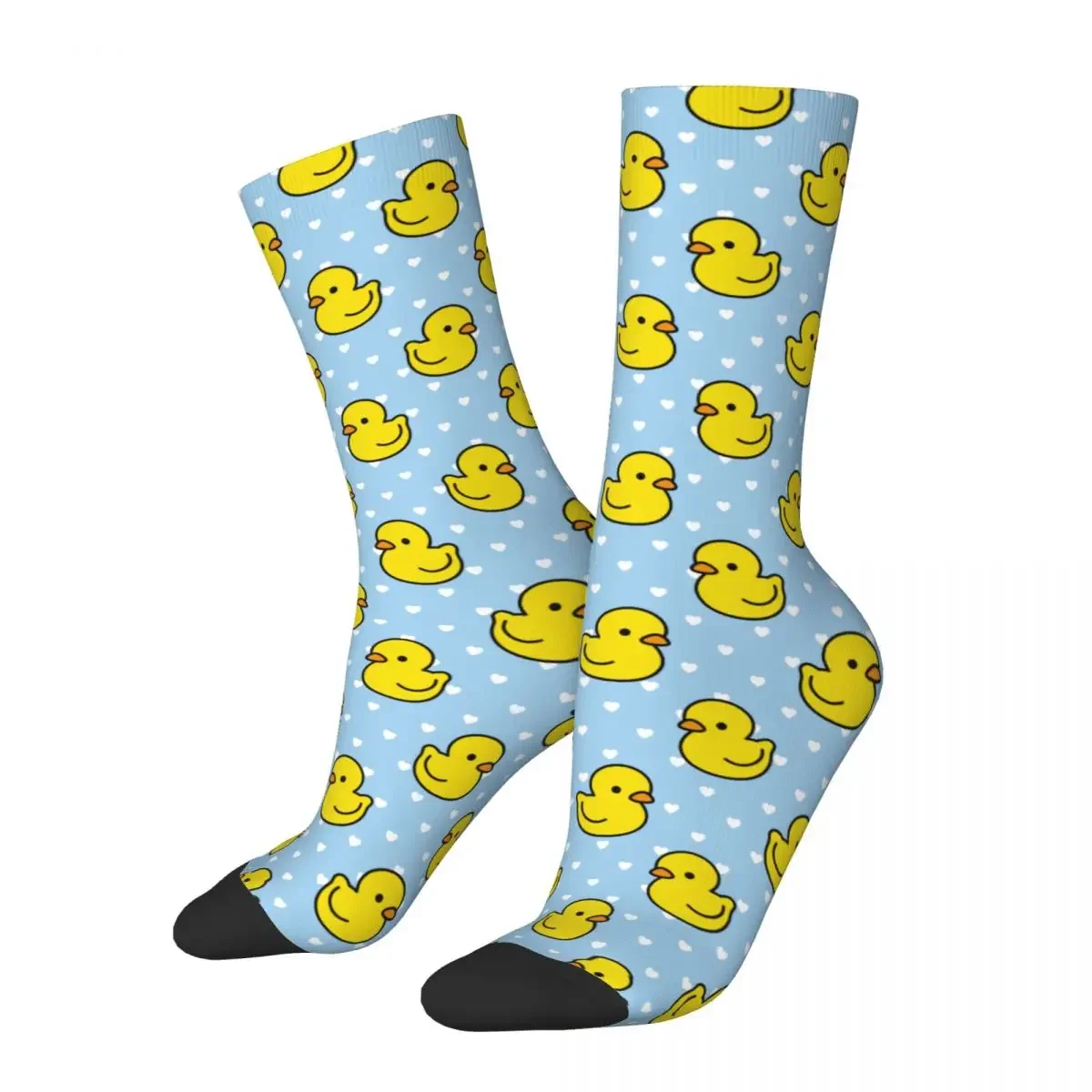 

Happy Funny Male Men Socks Casual Cartoon Yellow Duck Pattern Sock High Quality Women Socks Spring Summer Autumn Winter